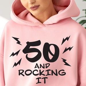 50 And Rocking It Svg Png Pdf, 50th Birthday Svg, Its My Birthday Svg, 50th Birthday Card Svg, Cake Topper Svg, 50th Birthday Shirt Svg