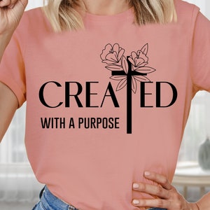 Created With a Purpose SVG PNG PDF, Christian Svg, Self Love Svg, Easter Svg, Worthy Svg, You Matter Svg, Religious Svg, Faith Svg,Jesus Svg