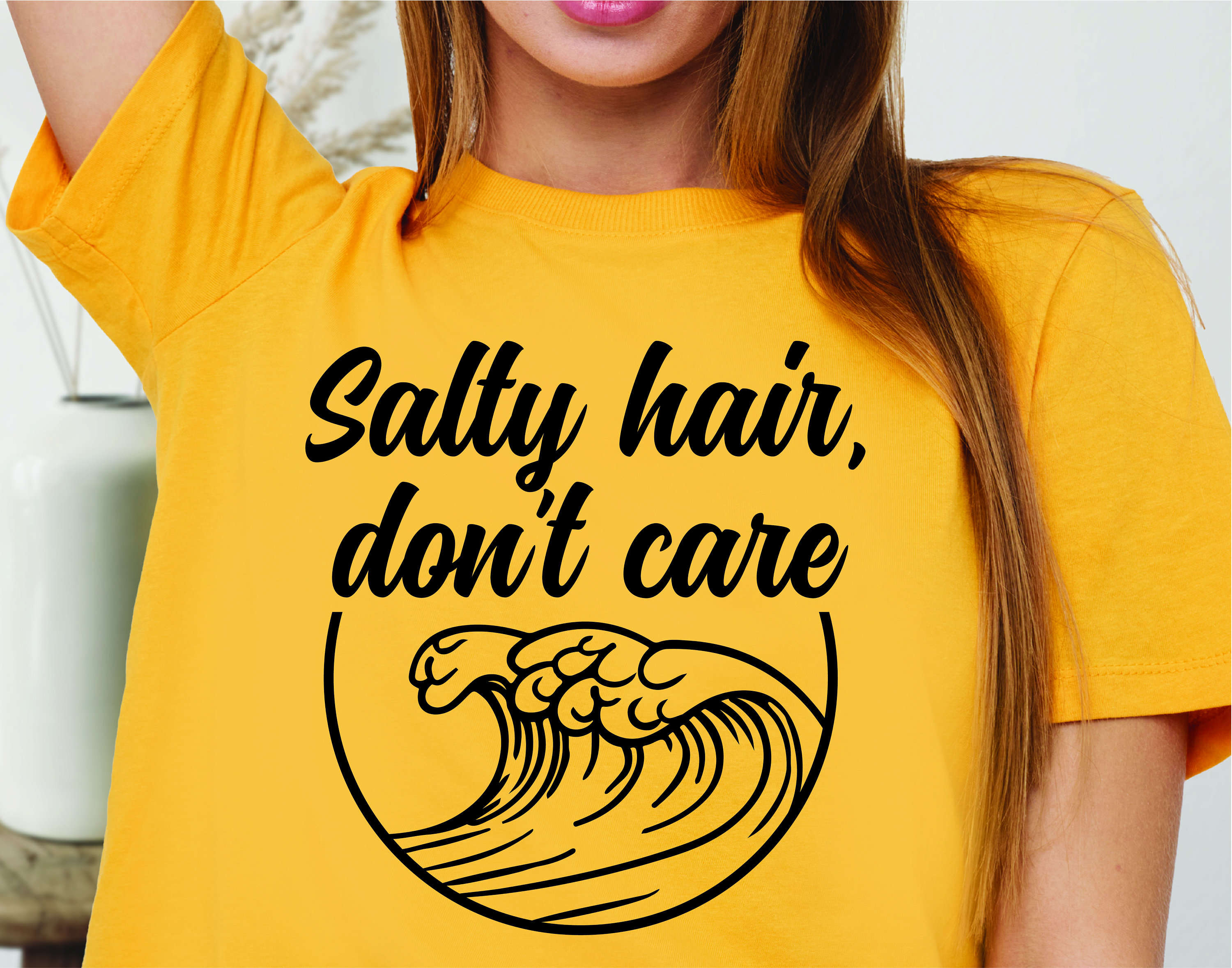 Salty Hair Don’t Care SVG PNG PDF, Wave Svg, Ocean Wave Svg, Layered