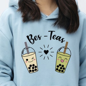 Bes-Teas SVG PNG PDF eps jpg、タピオカ svg、紅茶愛好家 svg、アジア svg、親友 svg、ボバ svg、コーヒー カップ svg、ティー カップ svg、ギフト svg