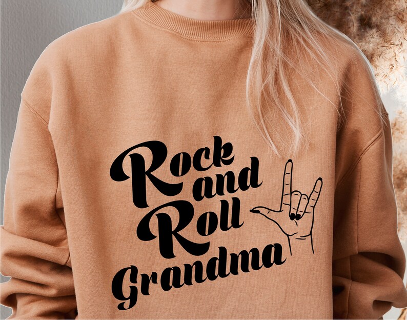 Grandmother Rocks Grandma Rock SVG, PNG PDF Eps Jpg, Girl Svg, Cool Grandma Svg, Rock ...