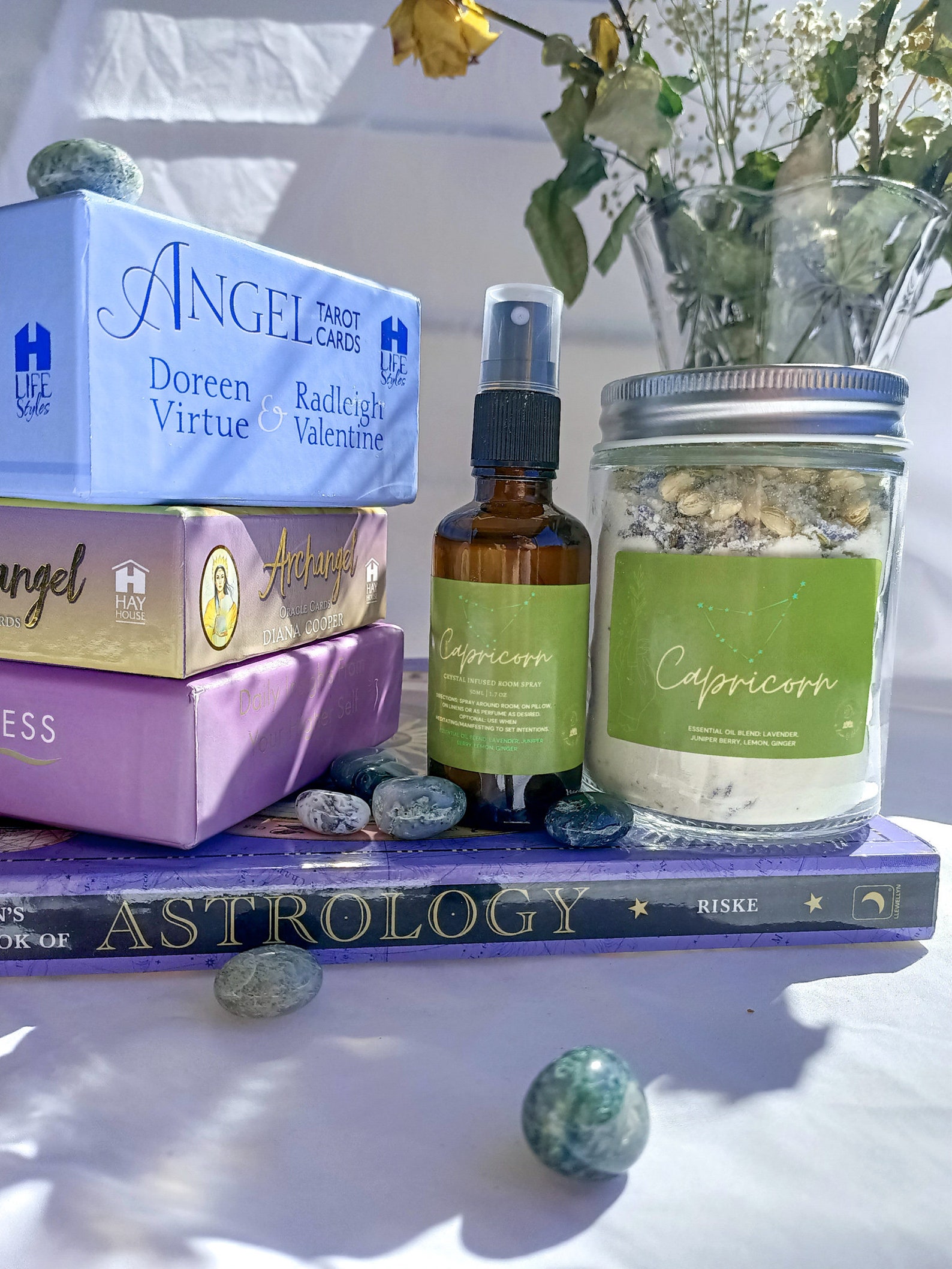 Capricorn crystal bath salts Zodiac crystals Astrological Etsy