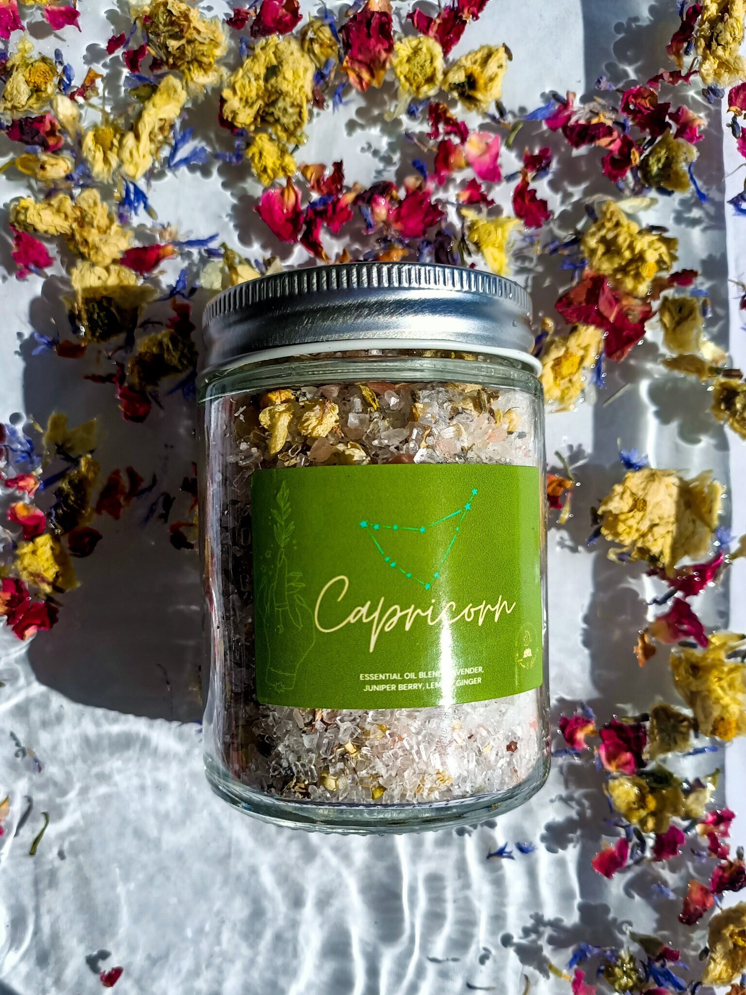 Capricorn crystal bath salts Zodiac crystals Astrological Etsy