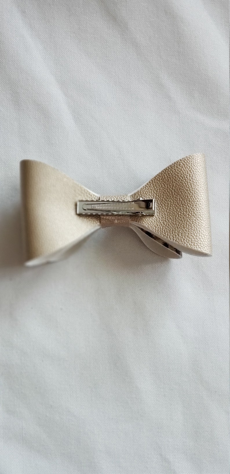 leopard print bow Faux Leather Hair Bow