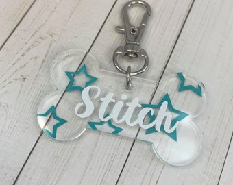 Pet ID Tag personalized, Custom Dog Bone Name Tag, Acrylic Tag, Pet Collar Tag, Custom Pet Tag, Dog Accessories