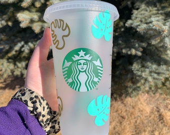 Tasse froide Starbucks pour plante, gobelet à café réutilisable, tasse froide Starbucks avec paille