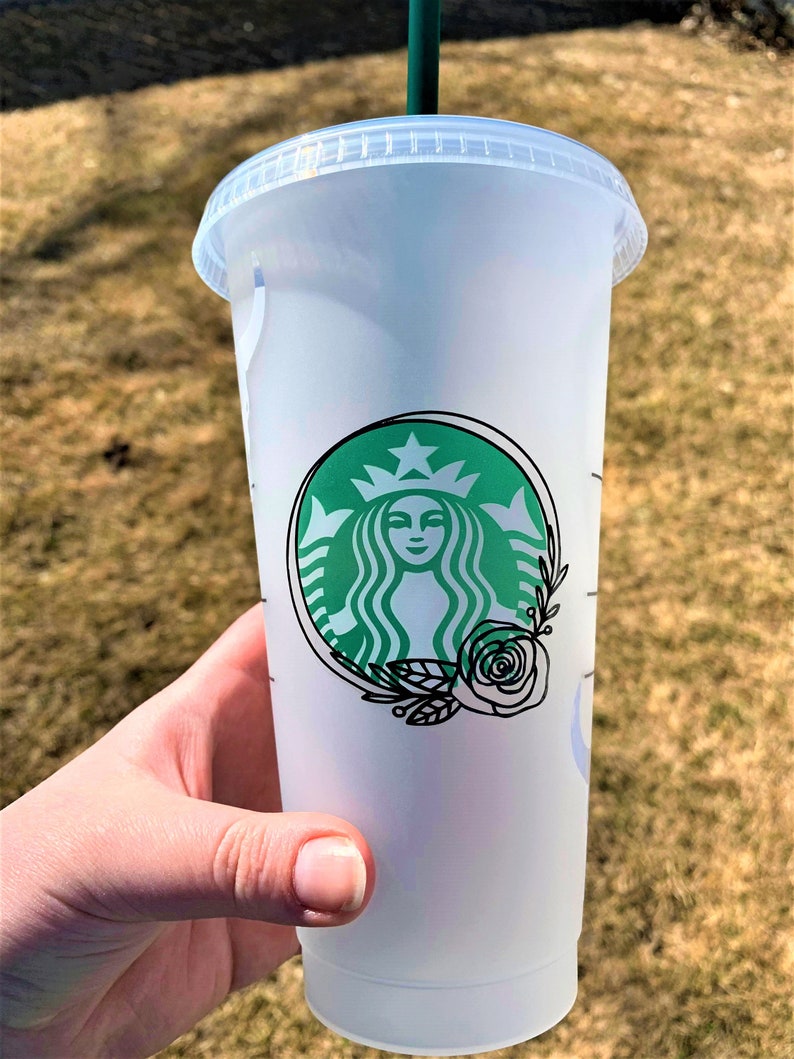 Starbucks floral cow skull tumbler Country chic Starbucks cold cup Western