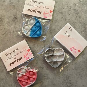 Pop it de la Saint-Valentin, jouets pop pour enfants, carte de Saint-Valentin, jouets Fidget, cadeau, idée scolaire pour la Saint-Valentin
