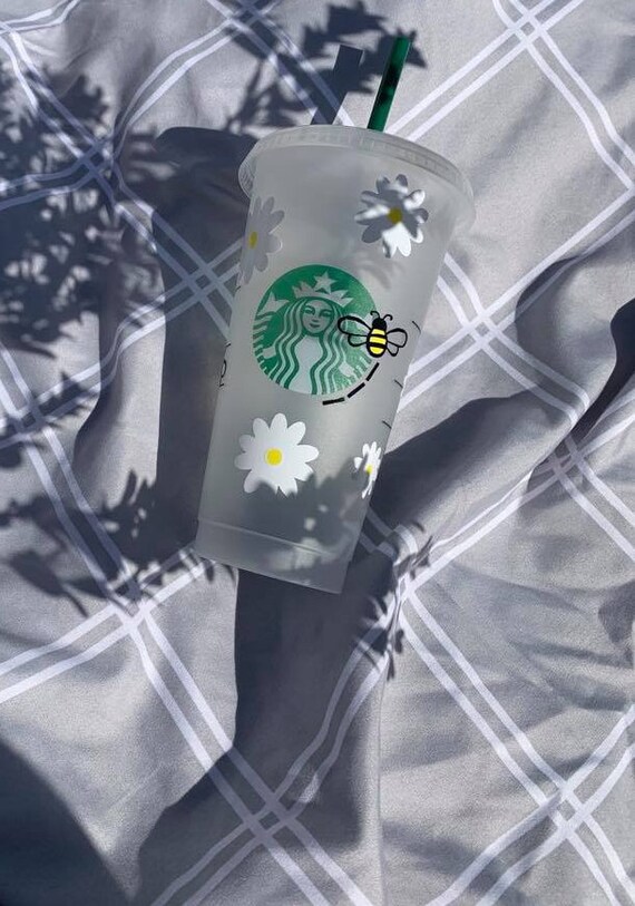 Starbucks Floral Bee Tumbler, Starbucks Cold Cup - Etsy