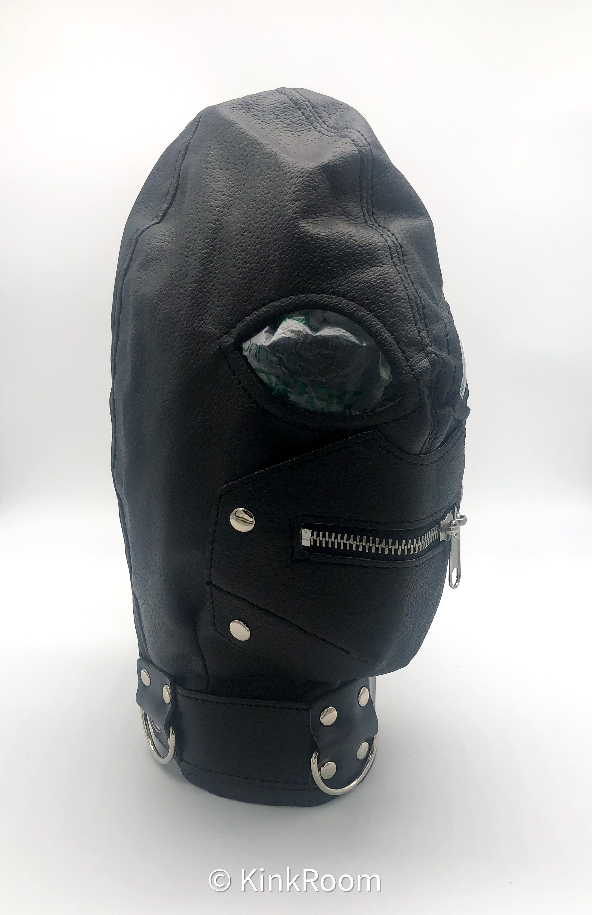 Leather Gimp Mask with Zipped Mouth BDSM Etsy