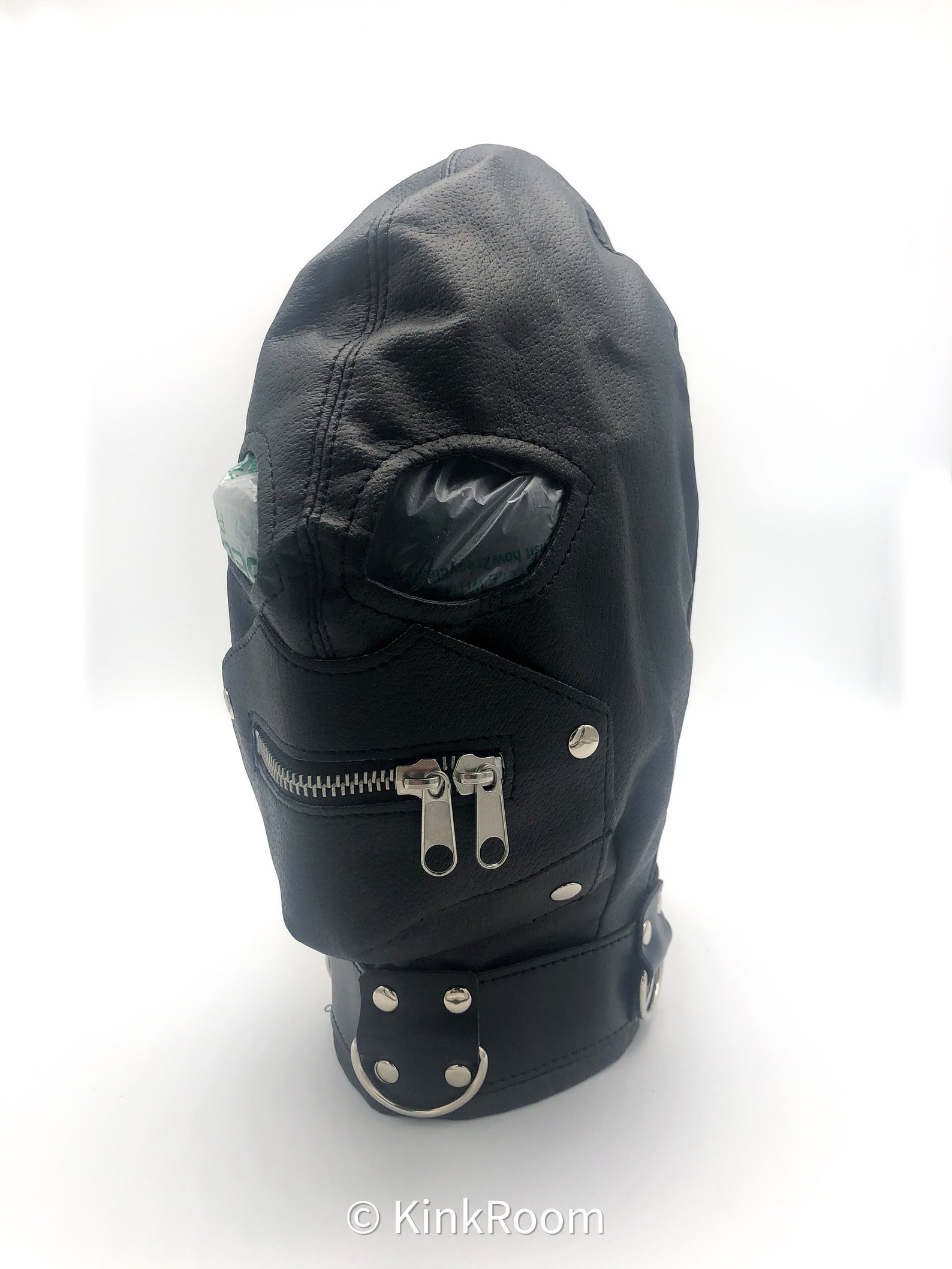 Leather Gimp Mask with Zipped Mouth BDSM Etsy