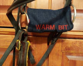 Microwaveable Reuseable Horse Themed Bit Warmer for Bridle NEW 