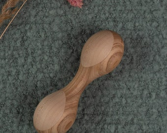 Baby rattle - Wooden Baby Toy -  Natural - Toddlers toy