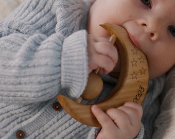 Juguete para bebé, grabado individual, sonajero.