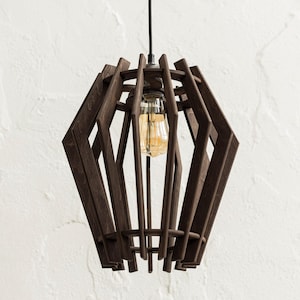 Wooden Pendant Lighting, Сeiling Light, Chandelier Lighting, Pendant Light,Wooden LampShade, Farmhouse Decor, Hanging Lamp, Kitchen Lighting