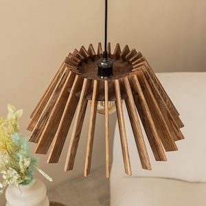 Wood Ceiling Light, Scandinavian Pendant, Wood Lamp, Wooden Chandelier, Wood Pendant Light Wood Lighting, Kitchen Lighting, Modern Light
