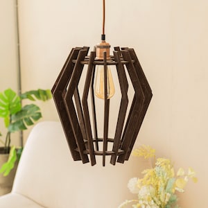 Сeiling Light, Chandelier Lighting, Pendant Light, Wooden Lamp Shade, Farmhouse Decor, Pendant Lighting, Hanging Lamp, Kitchen Lighting