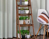 Strong Wooden 3 4 Tiers Ladder Rack Wooden Bookshelf Storage Rack Foldable Plant Stand