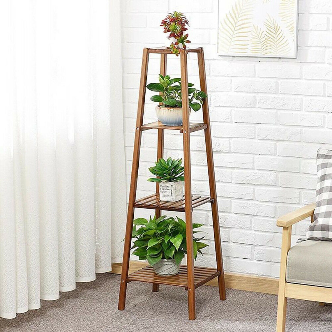 Strong Design Wooden Flower Pot Plant Stand Corner Rack 2/3/4 Etsy