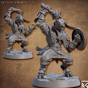 Kobold Fighter with Mace & Shield, Boomerang PC NPC DnD | 28mm, 32mm, 54mm, 75mm Scale Miniature | Dungeons and Dragons | Artisan Guild