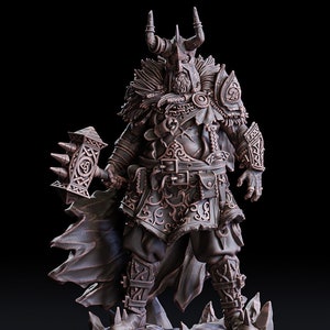 Cleric of Tempus(War) Oathbreaker Paladin | 28mm,32mm,54mm,75mm,100mm Scales | Player Character  -D&D 5e Pathfinder Figurine | Flesh of Gods