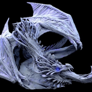 Elder Brain Dragon | Young, Mature & Ancient Sizes 225mm High - 330mm Long | Dungeons and Dragons 5e | Dragon Mindflayer Monster Figure