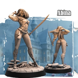 Female Elf / Half-Elf Fighter Ranger D&D 5e Mini | 28mm, 32mm,54mm,75mm,100mm Scales | Dungeons and Dragons Pathfinder |