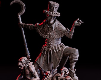 Miniatura de Nigromante / Lanzador de conjuros oscuros / Resina 28 mm 32 mm 54 mm 75 mm 100 mm