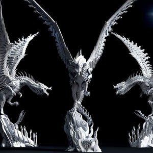 Chardalyn Dragon, Steel Dragon Construct  | Mature & Ancient sizes 300mm High | Figurine |Dungeons and Dragons 5e | Mini Monster Mayhem |
