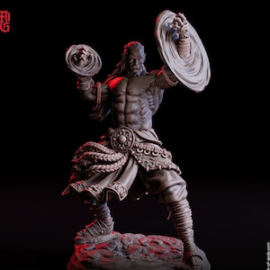Wizard Master Abjurer, Warlock, Sorcerer | 28mm, 32mm,54mm, 75mm,100mm Scale  Player Character Mini-D&D 5e Pathfinder Figurine Flesh of Gods