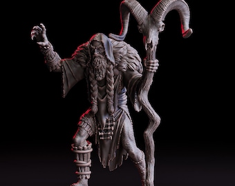 Circle of the Moon Druid, Cleric PC NPC|Resin Miniature 5 Sizes/Scale |D & D , Pathfinder