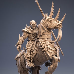 Elite Vampire Cavalry. Blood Knights Proxy | Mounted Vampire Miniature | 28mm Scale | 32mm Scale | 75mm Scale | Pathfinder | DnD | Strahd