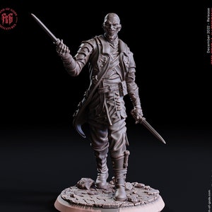 Human Rogue Thief Assassin PC / NPC | 28mm, 32mm,54mm, 75mm, 100mm Scale Resin Miniature | Dungeons and Dragons | Flesh of Gods