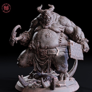 The Butcher Demon | 28mm Scale | 32mm Scale | 75mm Scale  - Boss Monster Mini - Minis - D&D 5e - Pathfinder  Figurine | Flesh of Gods