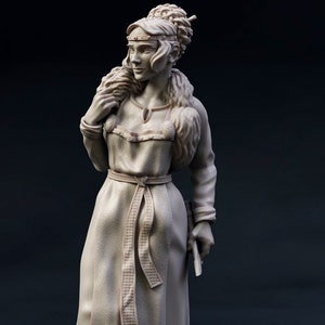 Eadwela - King&#39;s Niece Princess NPC | 28mm Scale|32mm Scale |54mm |75mm|100mm Scale Pathfinder Figure | DnD 5e | Female Figurine unpainted |
