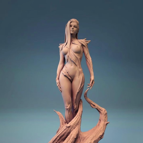 Dryad, Female Fey Druid, PC /Miniature | 5 Sizes /Scales | Figure | unpainted