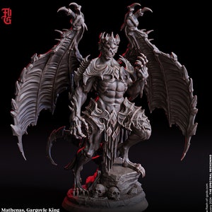 Demon, Devil, Fiend, Gargoyle King | 28mm, 32mm, 54mm,75mm,100mm Scale Resin Miniature Dungeons and Dragons D&D Pathfinder | Flesh of Gods