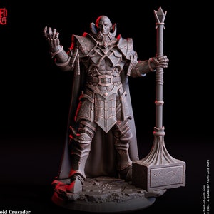 Arcana Domain Cleric, Fighter, Paladin | 28mm, 32mm,54mm,75mm,100mm Scales | Player Character | D&D 5e Pathfinder Figurine | Flesh of Gods