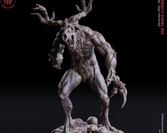 Wendigo Miniatura de resina SIN PINTAR Monstruo de terror Fey DnD 5e Pathfinder 4 tamaños
