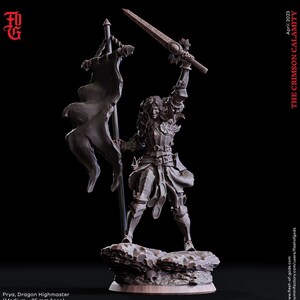 Oathbreaker Female Paladin Fighter | 28mm, 32mm,54mm,75mm,100mm Scales |Player Character Mini Minis D&D5e Pathfinder Figurine |Flesh of Gods