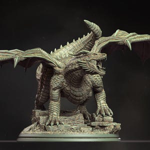 Chromatic Great Wyrm Dragon (4 sizes) D&D  Miniature | 215mm Long, 200mm Wing Span | Resin Dragon Statue Figurine | Dungeons and Dragons 5e