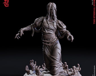 Undead Drowned Maiden, Ghost, Banshee, Specter | 4 Sizes /Scale Resin Miniature  | Dungeons and Dragons |