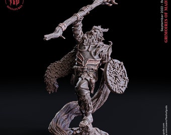 Firbolg Druid PC / NPC | 3 Sizes /Scale - Player Character Mini - D&D- Pathfinder Figurine
