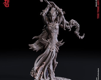 Female Elf Druid Wizard, Cleric PC NPC | 5 Sizes /Scale Resin Mini | DnD