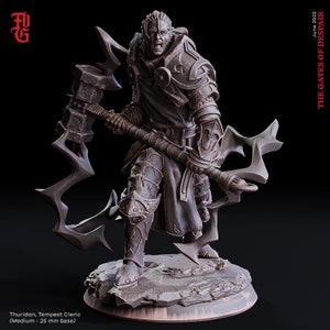 Tempest Cleric, Fighter, Paladin | 28mm, 32mm,54mm,75mm,100mm Scales | Player Character Mini | D&D 5e Pathfinder Figurine | Flesh of Gods