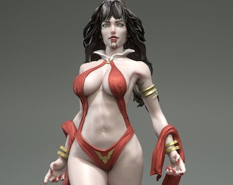 Female Vampire Strahd Bride Miniature | Resin Pinup, DnD, Pathfinder (UNPAINTED)