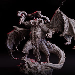 Bolrog Demon Devil Lord Pit Fiend (4 sizes) |  254mm Tall to top - Boss Monster Mini - Minis - D&D 5e - Pathfinder Figurine | Flesh of Gods