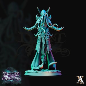 Mind Flayer, Illithid  Unpainted Miniature | 75mm Scales | Dungeons and Dragons | Pathfinder | DnD 5e | Mindflayers | Mindflayer