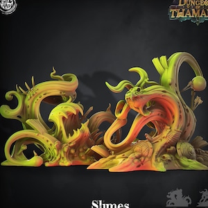 Oozes, Green Slimes, Blood Ooze | 50mm tall available: 28mm, 32mm,75mm Scale | Heroic Scale |  - Minis - D&D -  Snake creature