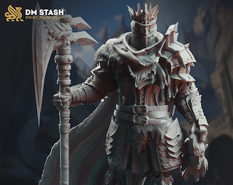 Miniatura de Paladín Humano / Caballero Maestro de Batalla / Figura de Resina sin Pintar para Juegos de Rol